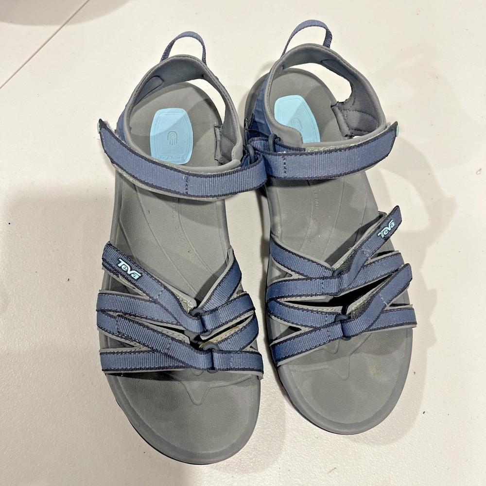 Teva Womens Tirra Hiking Sandals Size 11 Bering Sea Blue Strappy